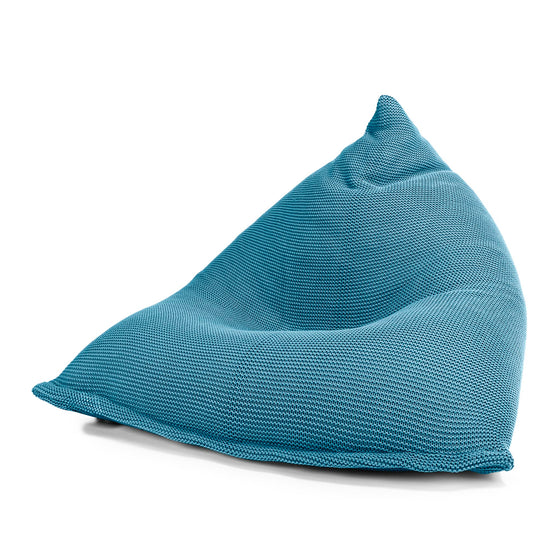 LOUNGE PUG - ELLOS KNIT - GAMING LOUNGER Bean Bag - POD Beanbag - PETROL BLUE