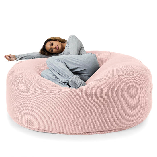 LOUNGE PUG - ELLOS KNIT - GIANT Bean Bag SOFA - MEGA MAMMOTH - Beanbag - BABY PINK