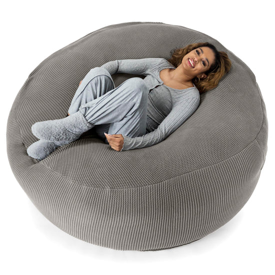 LOUNGE PUG - ELLOS KNIT - GIANT Bean Bag SOFA - MEGA MAMMOTH - Beanbag - GRAPHITE GREY