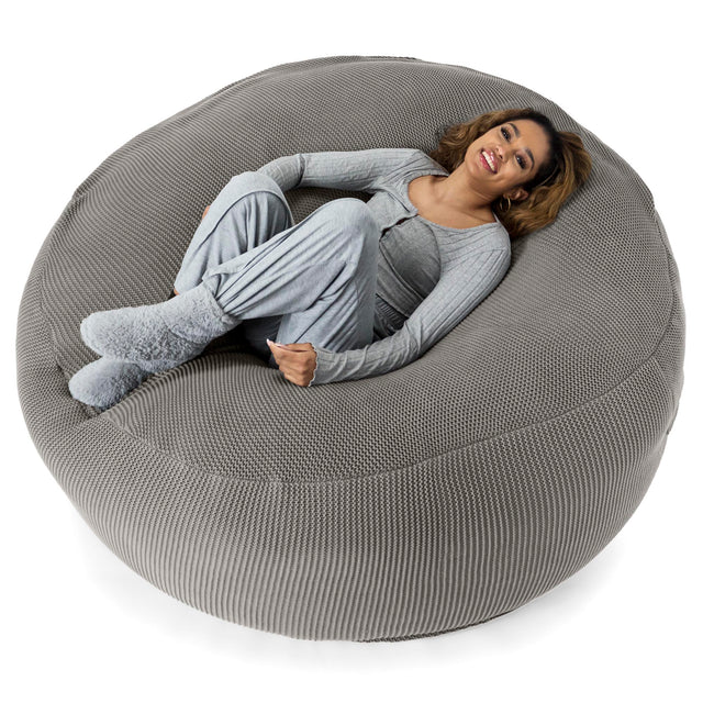 LOUNGE PUG - ELLOS KNIT - GIANT Bean Bag SOFA - MEGA MAMMOTH - Beanbag - GRAPHITE GREY