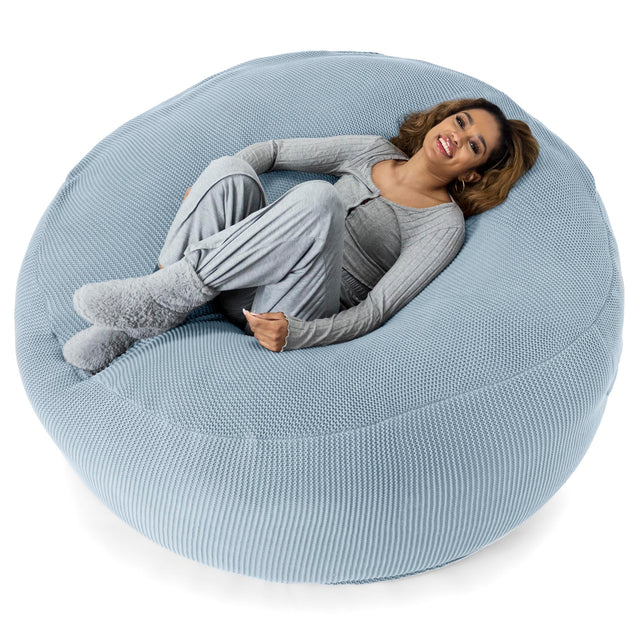 LOUNGE PUG - ELLOS KNIT - GIANT Bean Bag SOFA - MEGA MAMMOTH - Beanbag - MISTY BLUE