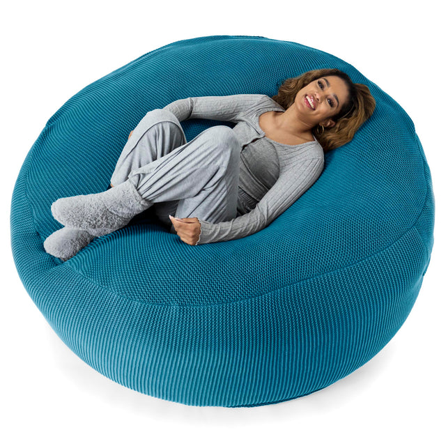 LOUNGE PUG - ELLOS KNIT - GIANT Bean Bag SOFA - MEGA MAMMOTH - Beanbag - PETROL BLUE