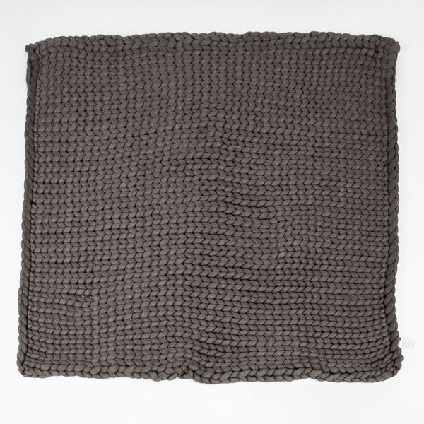 Lounge Pug - Heavy Calming Anxiety WEIGHTED BLANKET - for Adults - CHUNKY KNIT GREY - 5 KG 135 x 150 cm