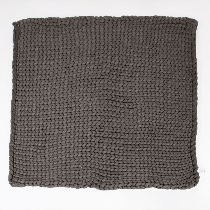 Lounge Pug - Heavy Calming Anxiety WEIGHTED BLANKET - for Adults - CHUNKY KNIT GREY - 5 KG 135 x 150 cm