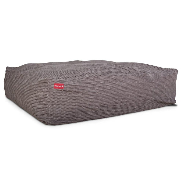 "The Crash Pad By Mighty-Bark" - XXL Large Memory Foam Dog Bed - Pom Pom Charcoal