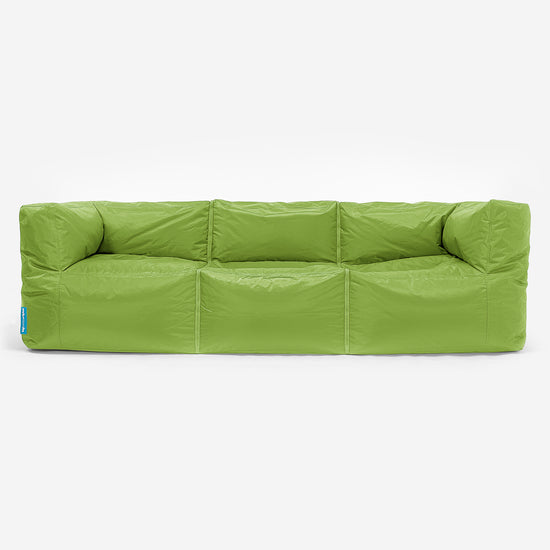 3 Seater Modular Sofa Outdoor Bean Bag - SmartCanvas™ Lime Green 01