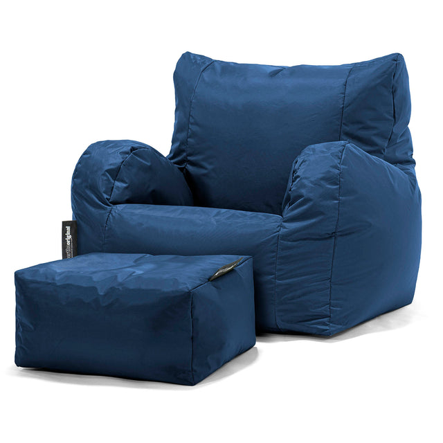 Garden Bean Bag Armchair - SmartCanvas™ Navy Blue 02
