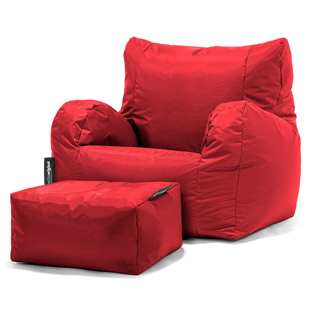 Garden Bean Bag Armchair - SmartCanvas™ Red 02