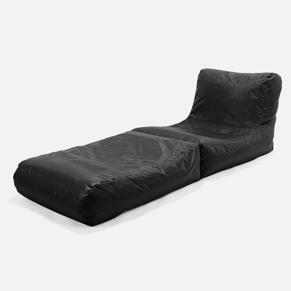 2 in 1 Garden Sun Lounger Bean Bag - SmartCanvas™ Black 01