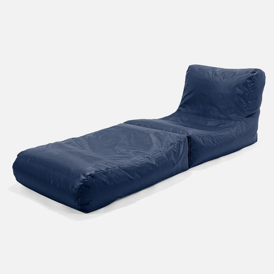 2 in 1 Garden Sun Lounger Bean Bag - SmartCanvas™ Navy Blue 02