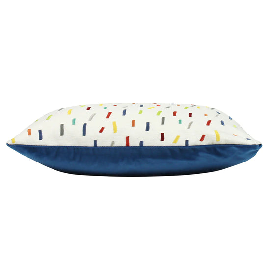 Embroidered Scatter Cushion Cover 40 x 40cm - Multi Coloured Confetti 03
