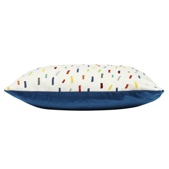 Embroidered Scatter Cushion Cover 40 x 40cm - Multi Coloured Confetti 03