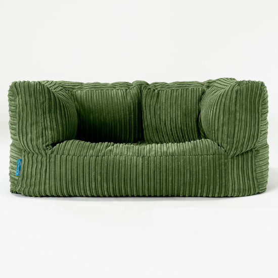 Albert Kids Sofa Bean Bag 2-6 yr - Cord Forest Green 01