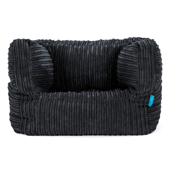 Albert Children's Bean Bag Armchair for Toddlers 1-3 yr - Cord Black 01