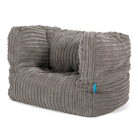 Albert Children's Bean Bag Armchair for Toddlers 1-3 yr - Cord Graphite Grey 02