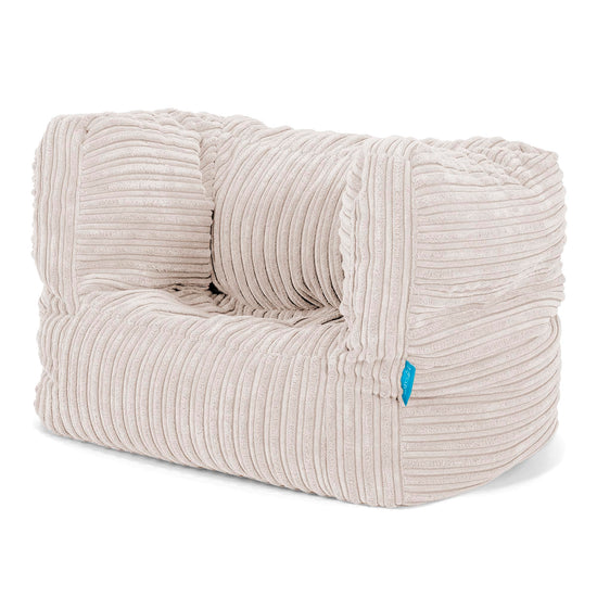 Albert Children's Bean Bag Armchair for Toddlers 1-3 yr - Cord Ivory 02