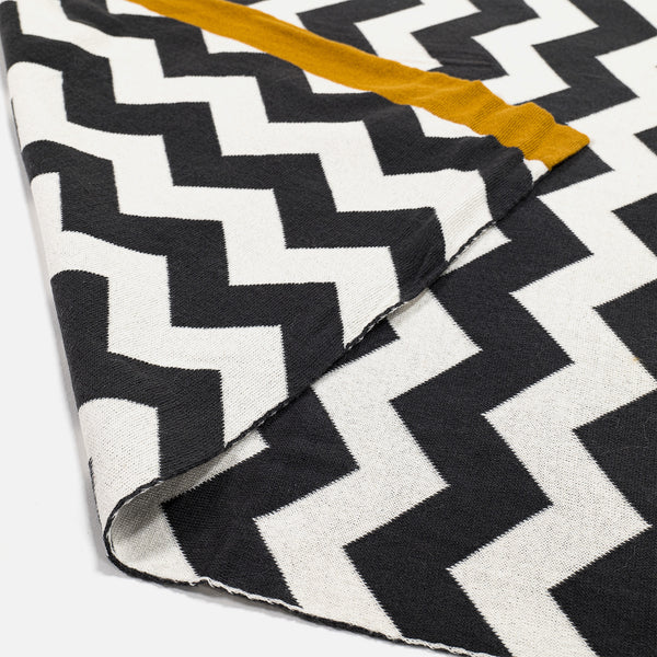 Throw / Blanket - Knitted Aztec Fabric Close-up Image
