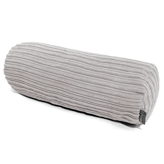 Bolster Scatter Cushion 20 x 55cm - Cord Aluminium Silver 01