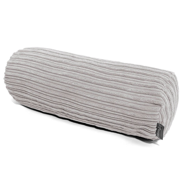 Bolster Scatter Cushion 20 x 55cm - Cord Aluminium Silver 01