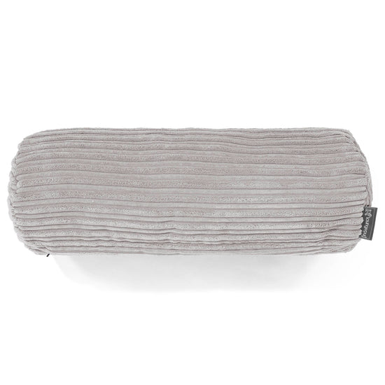 Bolster Scatter Cushion 20 x 55cm - Cord Aluminium Silver 02