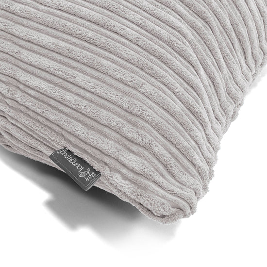 Bolster Scatter Cushion 20 x 55cm - Cord Aluminium Silver 03