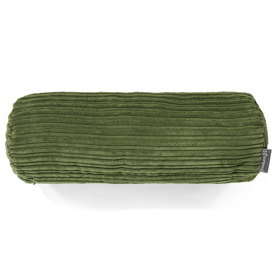 Bolster Scatter Cushion 20 x 55cm - Cord Forest Green 02