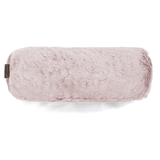Bolster Scatter Cushion 20 x 55cm - Faux Rabbit Fur Dusty Pink 02