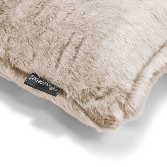 Bolster Scatter Cushion 20 x 55cm - Faux Rabbit Fur Golden Brown 03