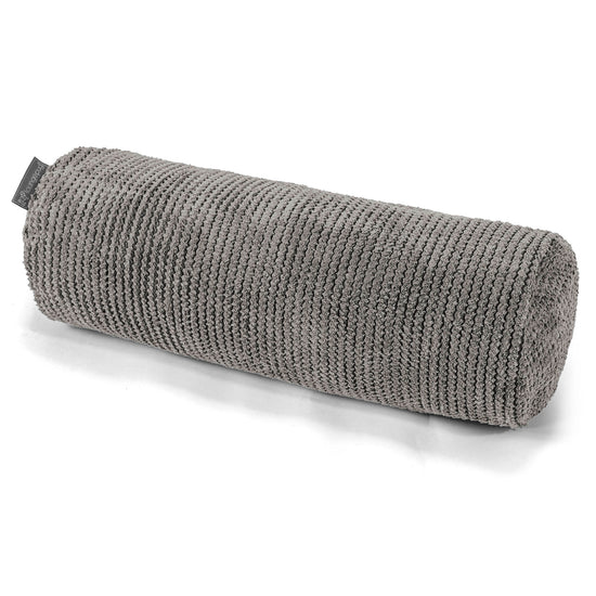 Bolster Scatter Cushion 20 x 55cm - Pom Pom Charcoal Grey 01
