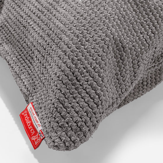 Bolster Scatter Cushion 20 x 55cm - Pom Pom Charcoal Grey 03