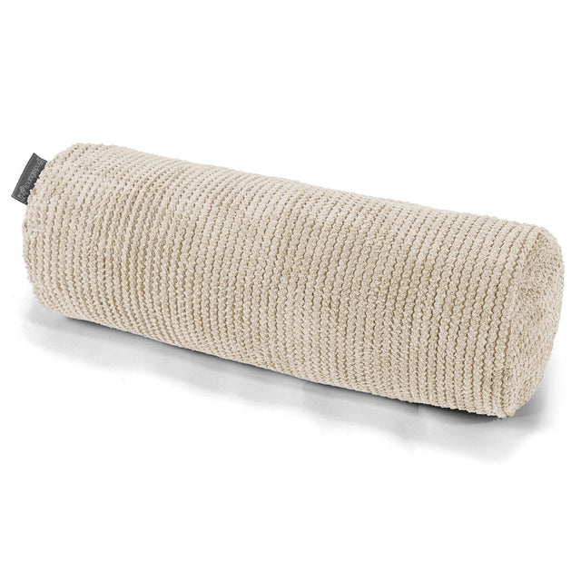 Bolster Scatter Cushion 20 x 55cm - Pom Pom Ivory 01