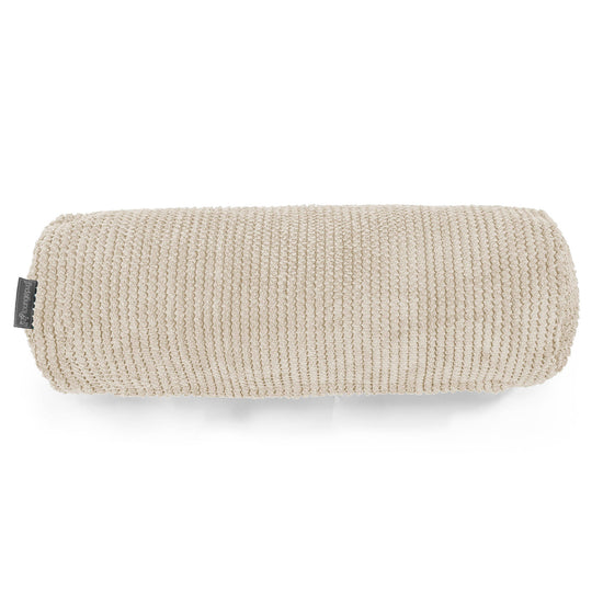 Bolster Scatter Cushion 20 x 55cm - Pom Pom Ivory 02