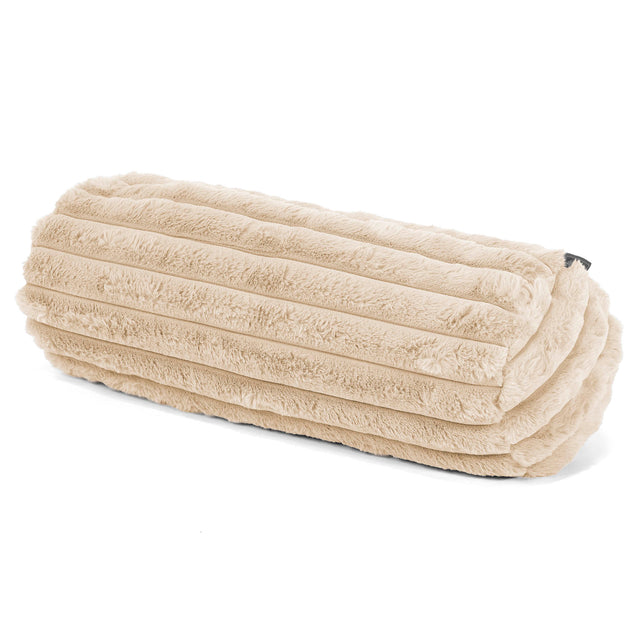 Bolster Scatter Cushion Cover 20 x 55cm - Ultra Plush Cord Cream 01