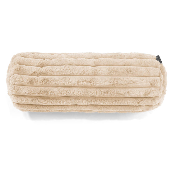 Bolster Scatter Cushion Cover 20 x 55cm - Ultra Plush Cord Cream 02