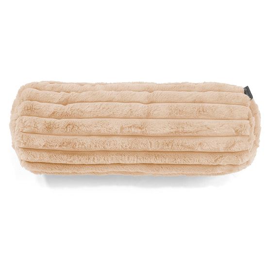 Bolster Scatter Cushion Cover 20 x 55cm - Ultra Plush Cord Peach 02