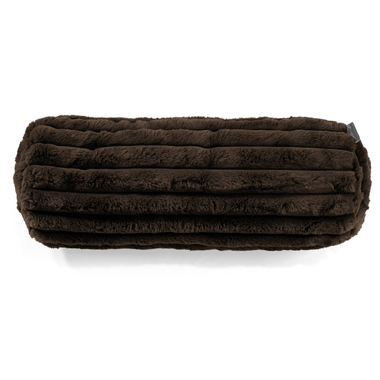 Bolster Scatter Cushion Cover 20 x 55cm - Ultra Plush Cord Sable 02