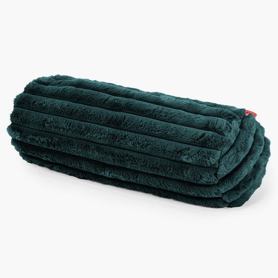 Bolster Scatter Cushion Cover 20 x 55cm - Ultra Plush Cord Teal 01