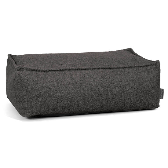 Large Footstool - Boucle Graphite Grey 01