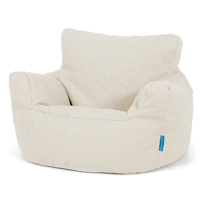 Kids Armchair Bean Bag for Toddlers 1-3 yr - Boucle Ivory 01