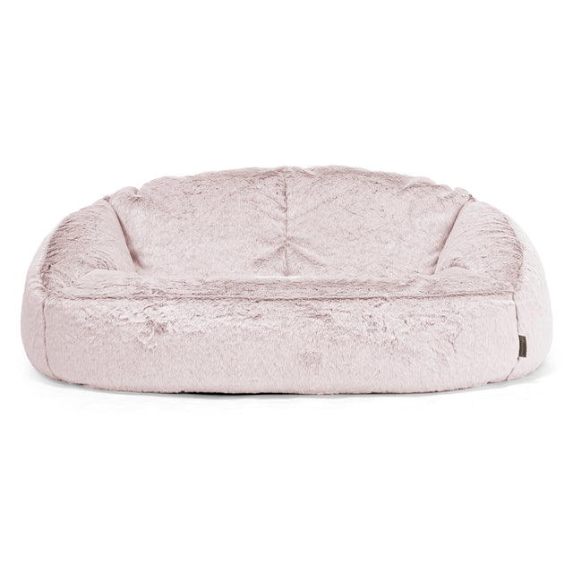 Bubble Sofa Bean Bag - Faux Rabbit Fur Dusty Pink 01