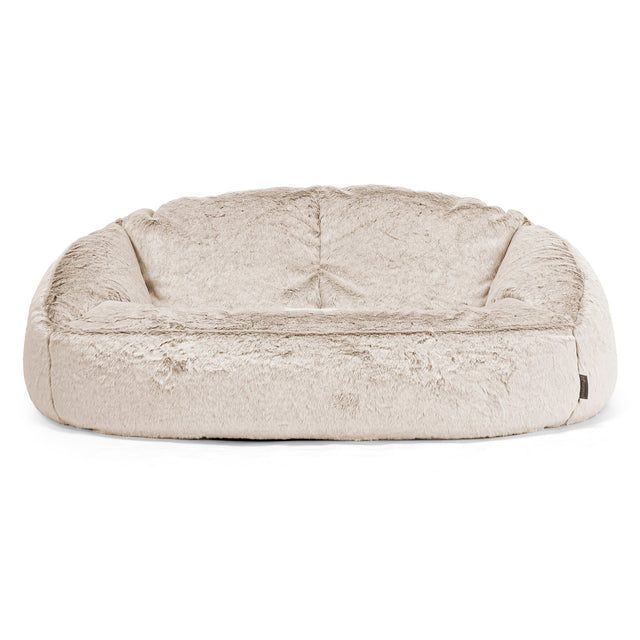 Bubble Sofa Bean Bag - Faux Rabbit Fur Golden Brown 01