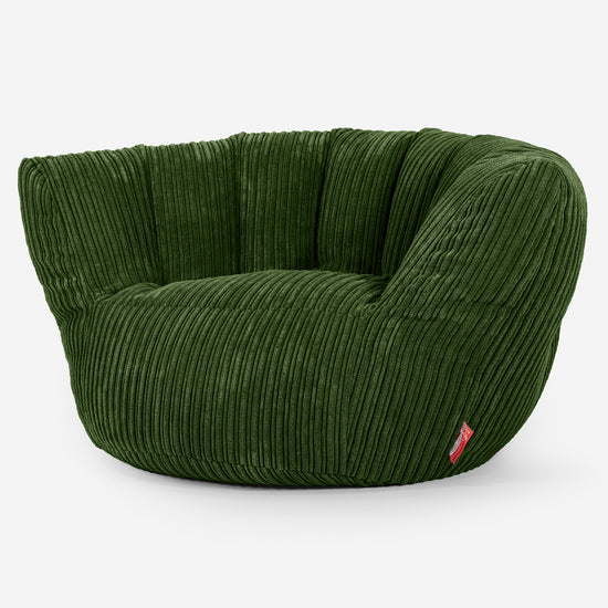Charles Vintish Bean Bag - Cord Forest Green 01