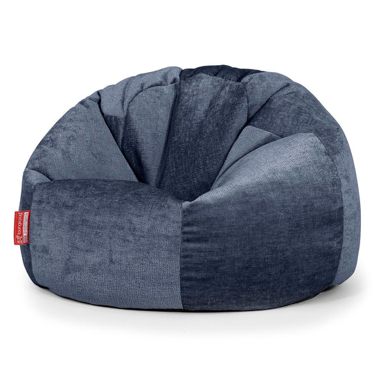 Classic Bean Bag Chair - Chenille Navy Blue 01