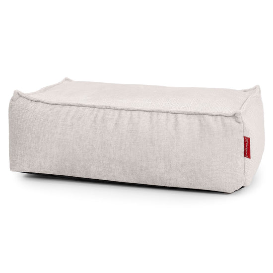 Large Footstool - Chenille Cream 01