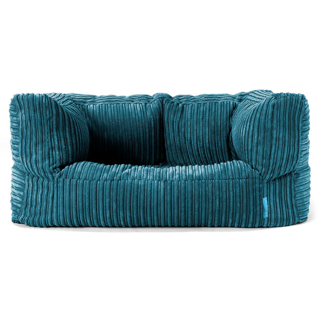 Albert Kids Sofa Bean Bag 2-6 yr - Cord Teal Blue 01