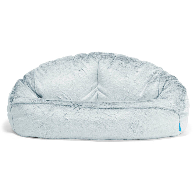 Bubble Kids Sofa Bean Bag - Faux Rabbit Fur Dusty Blue 01