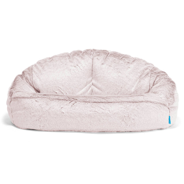 Bubble Kids Sofa Bean Bag - Faux Rabbit Fur Dusty Pink 01