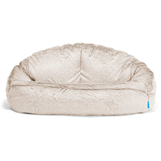 Bubble Kids Sofa Bean Bag - Faux Rabbit Fur Golden Brown 01