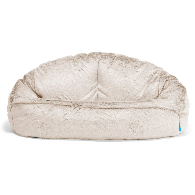 Bubble Kids Sofa Bean Bag - Faux Rabbit Fur Golden Brown 01