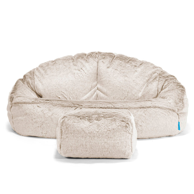 Bubble Kids Sofa Bean Bag - Faux Rabbit Fur Golden Brown 02
